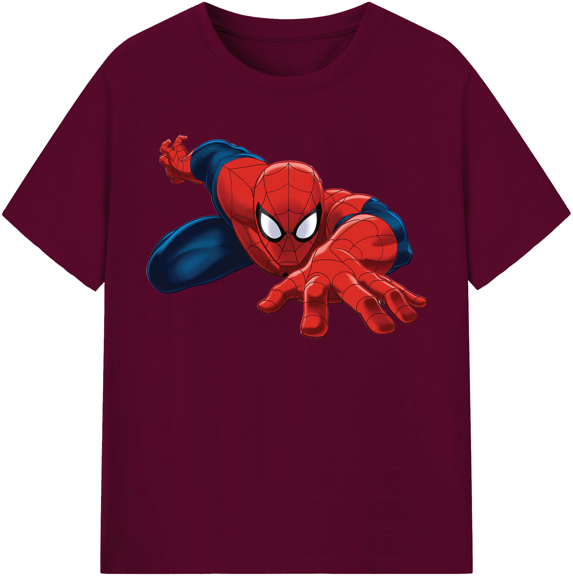 （画像用） Spider Man スパイダーマン レディースカジュアルプリントTシャツ（綿100％）